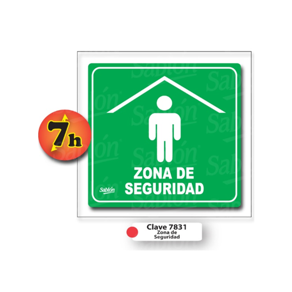 SENAL ZONA DE SEGURIDAD 7831